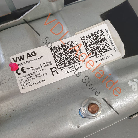 Audi RS3 S3 A3 8V Drivers Side Knee Airbag Unit for RHD 8V2880841C 8V2880841D