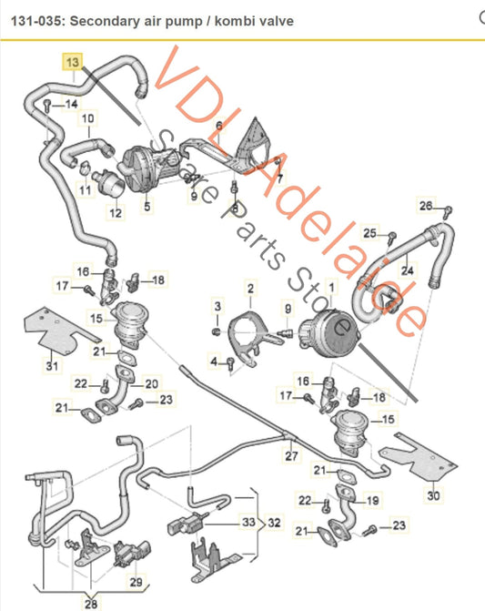Audi R8 Secondary Air Pump Connecting Pipe 420131605G