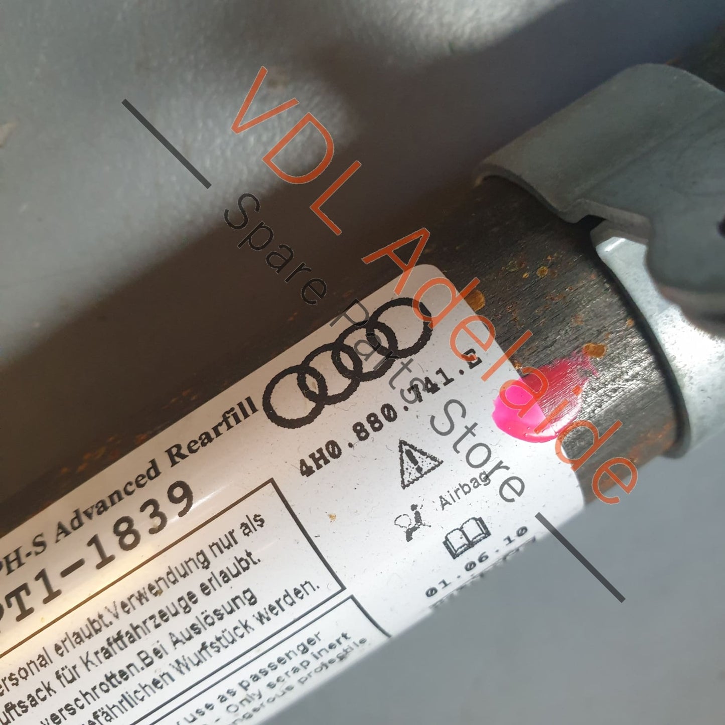 Audi A8 4H Left Side LHS Curtain Head Airbag Air Bag Unit 4H0880741E