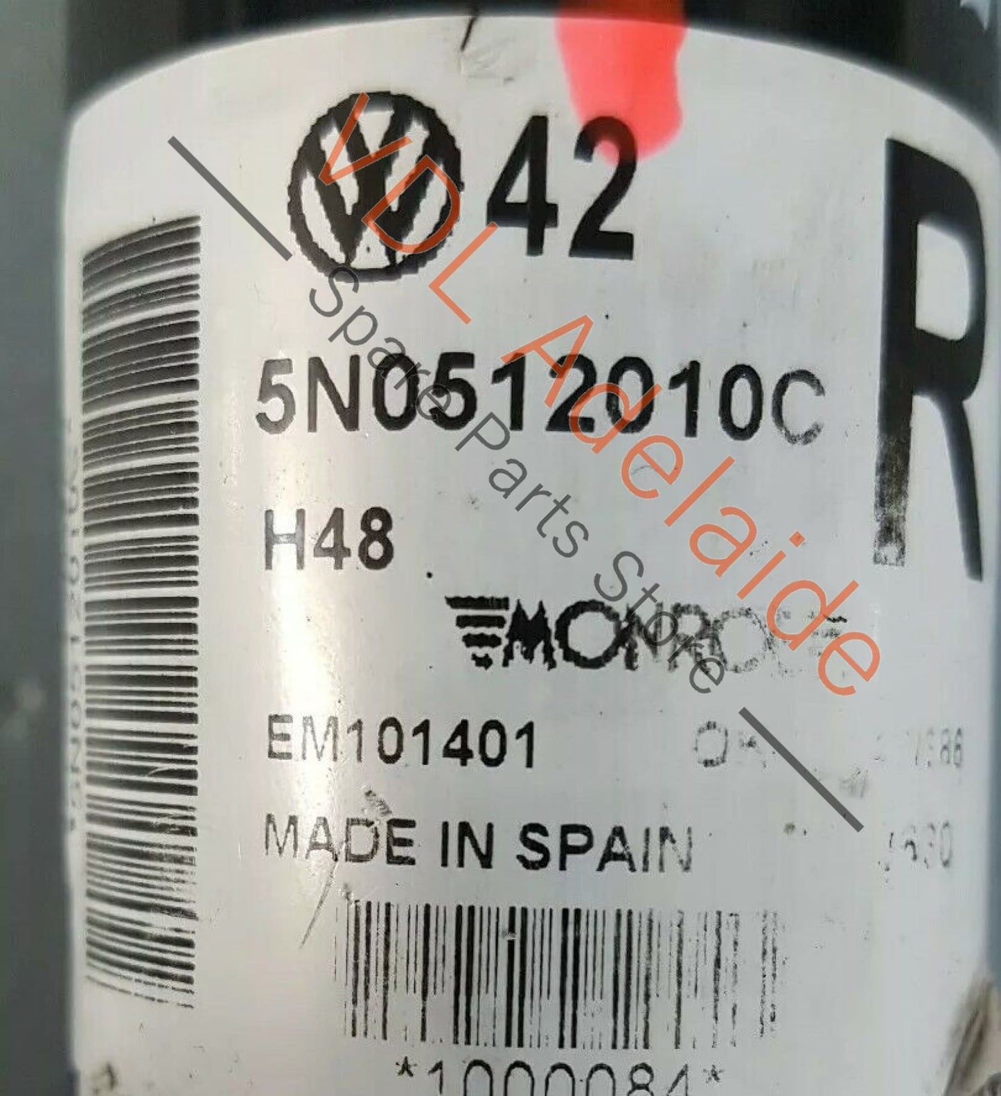 Volkswagen Tiguan R 5N Rear Right DCC Gas Shock Absorber Electronic Control JES 5N0512010C