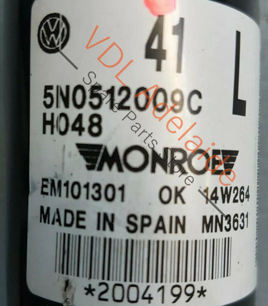Volkswagen Tiguan R 5N Rear Left DCC Gas Shock Absorber Electronic Control JES 5N0512009C