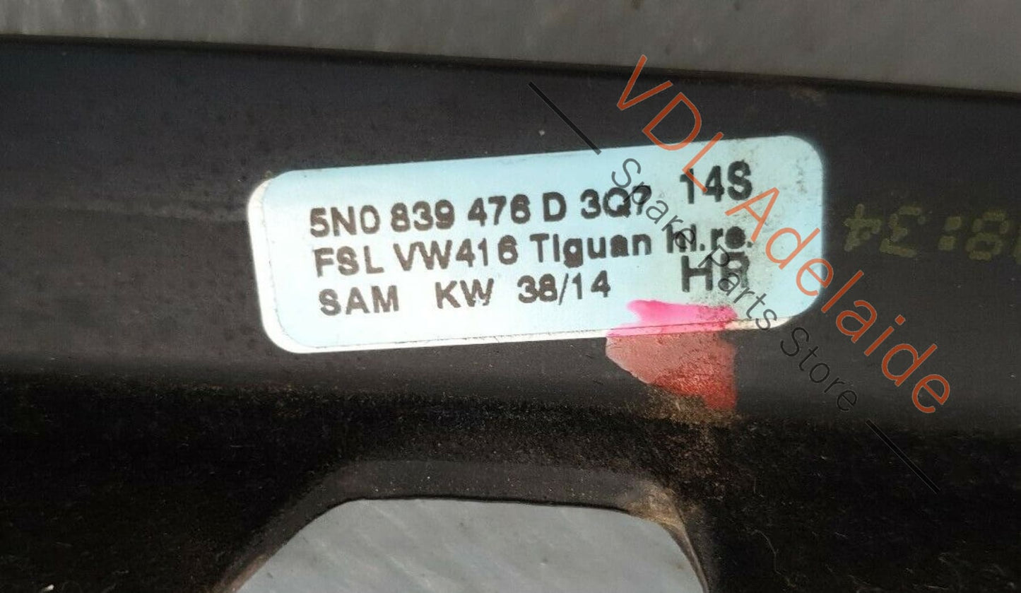 VW Tiguan R 5N Right Rear Window Door Chrome Trim Molding Weather Strip Seal JES 5N0839476D3Q7
