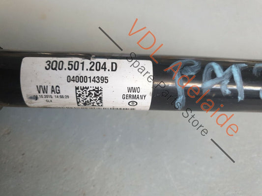 VW Passat Alltrack B8 3G Rear Right Drive Shaft Driveshaft 3Q0501204D PAT2 3Q0501204D
