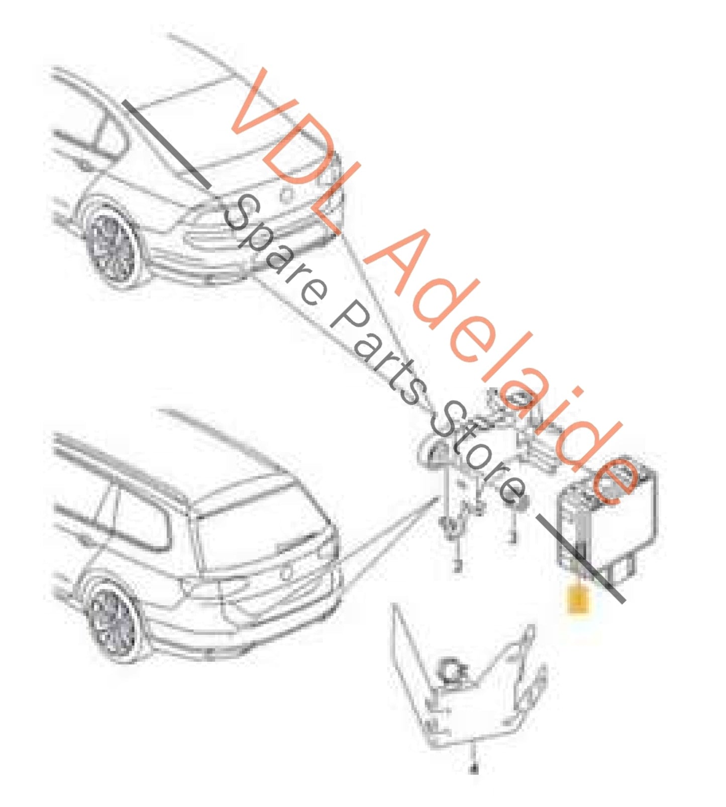 VW Passat B8 3G Rear Right Lane Change Assist Control Unit 3Q0907566B PAT2 3Q0907566B