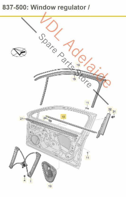 VW Passat R-Line B8 3G Sedan Front Left Exterior Window Door Chrome Trim PAT3 3G0837475