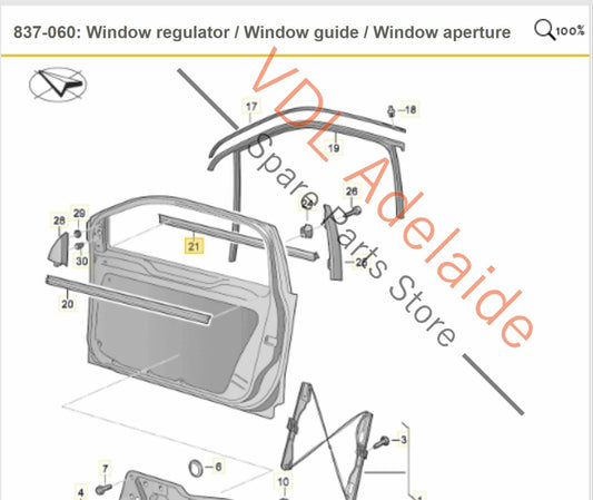 VW Tiguan R 5N Front Right Exterior Window Seal Chrome Trim Moulding JES2 5N0837476E