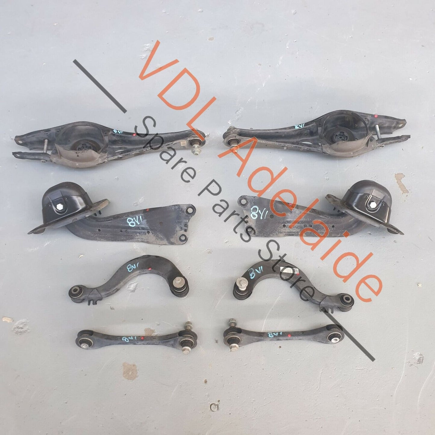 Audi RS3 8V Rear Suspension Set LCA Upper Lower Control Arms Wishbone 1k0505129L