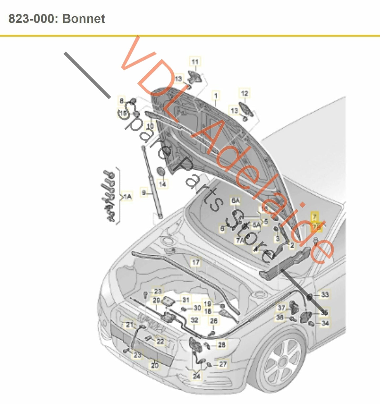 Audi RS3 8V Left and Right Engine Bay Covers VIN Panel Trim