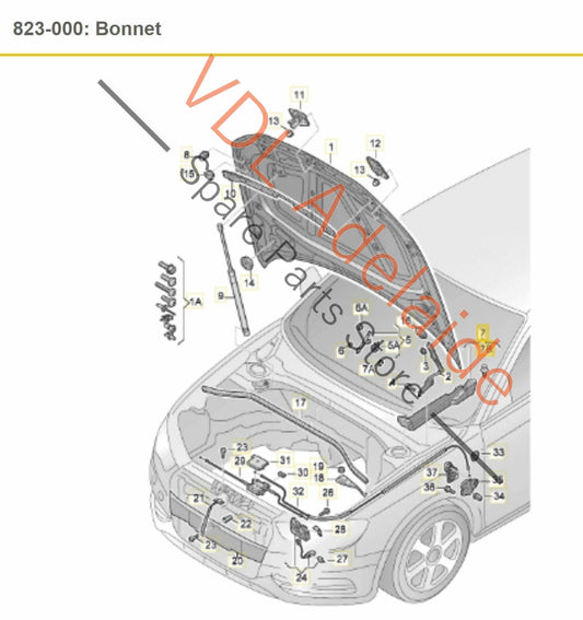 Audi RS3 8V Left and Right Engine Bay Covers VIN Panel Trim