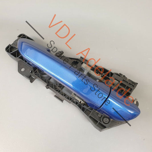 VW Passat R36 B6 3C Left Side Passenger Exterior Door Handle C5C Biscay Blue 3C0837205