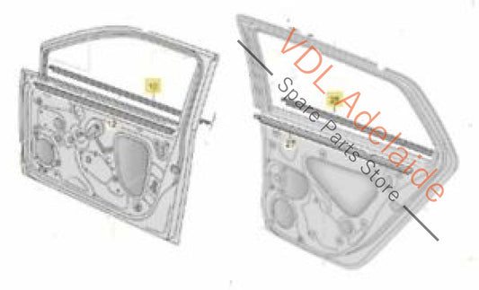 VW Golf Mk7 7 Exterior Window Aperture Seal Set Front & Back Left & Right 5G6839477D