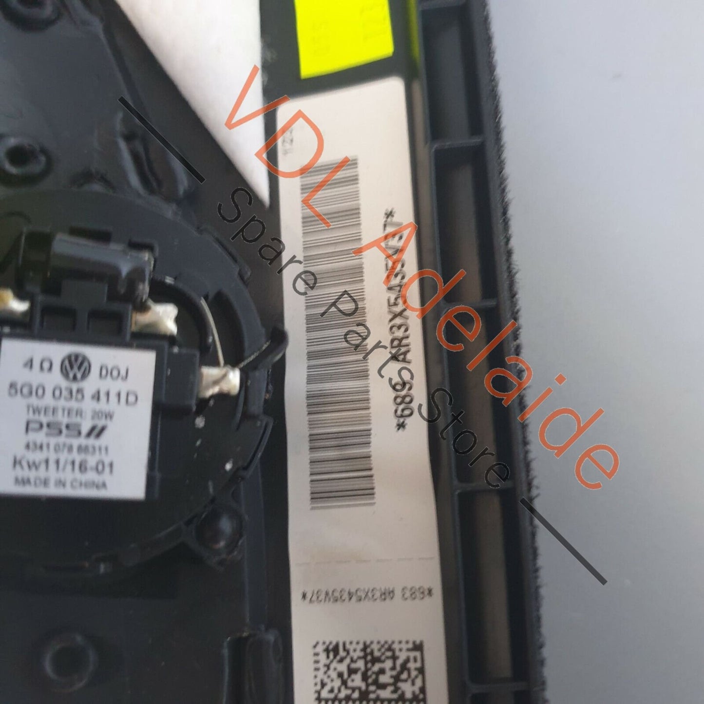 VW Golf R Mk7 A-pillar Cladding Trim with Tweeter Right Upper Black 5G0867234R 5G0867234R