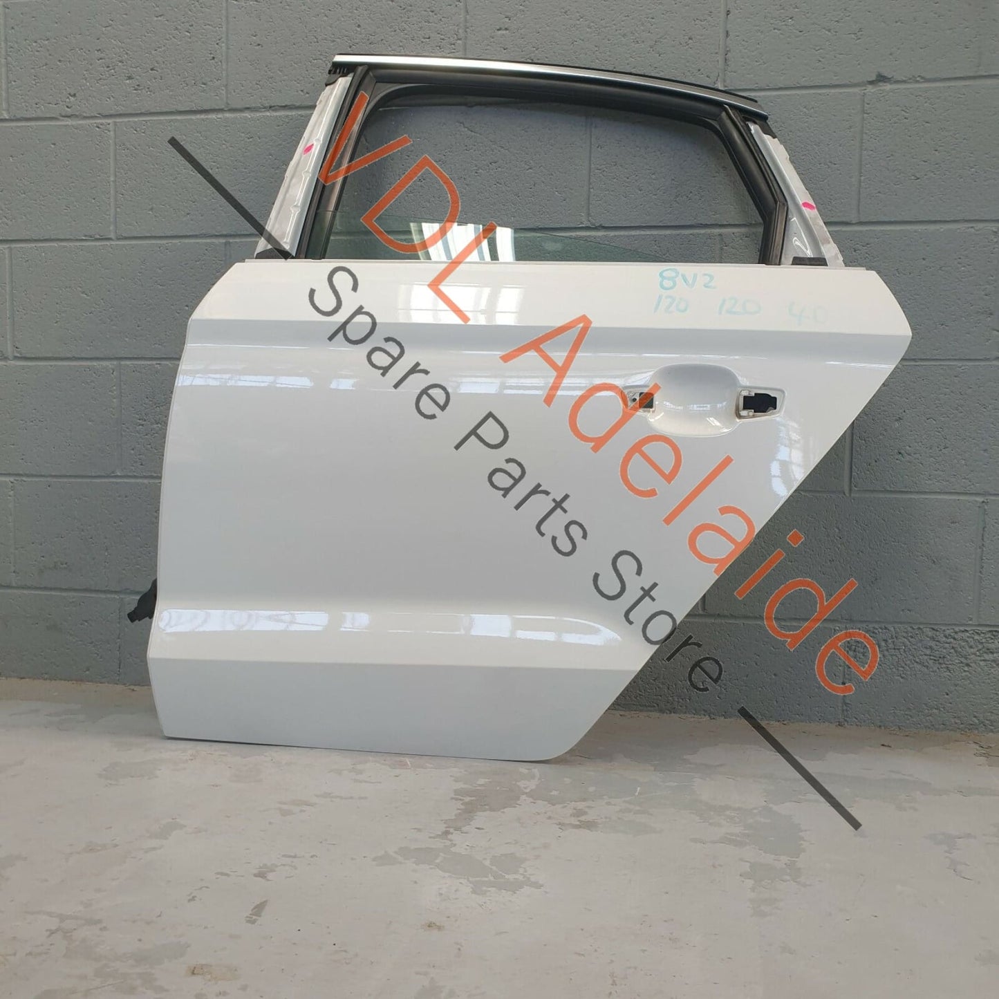 Audi S3 8V Sedan Rear LHS Left Passenger Door Shell Ibis White 2Y2Y 8V5833051A