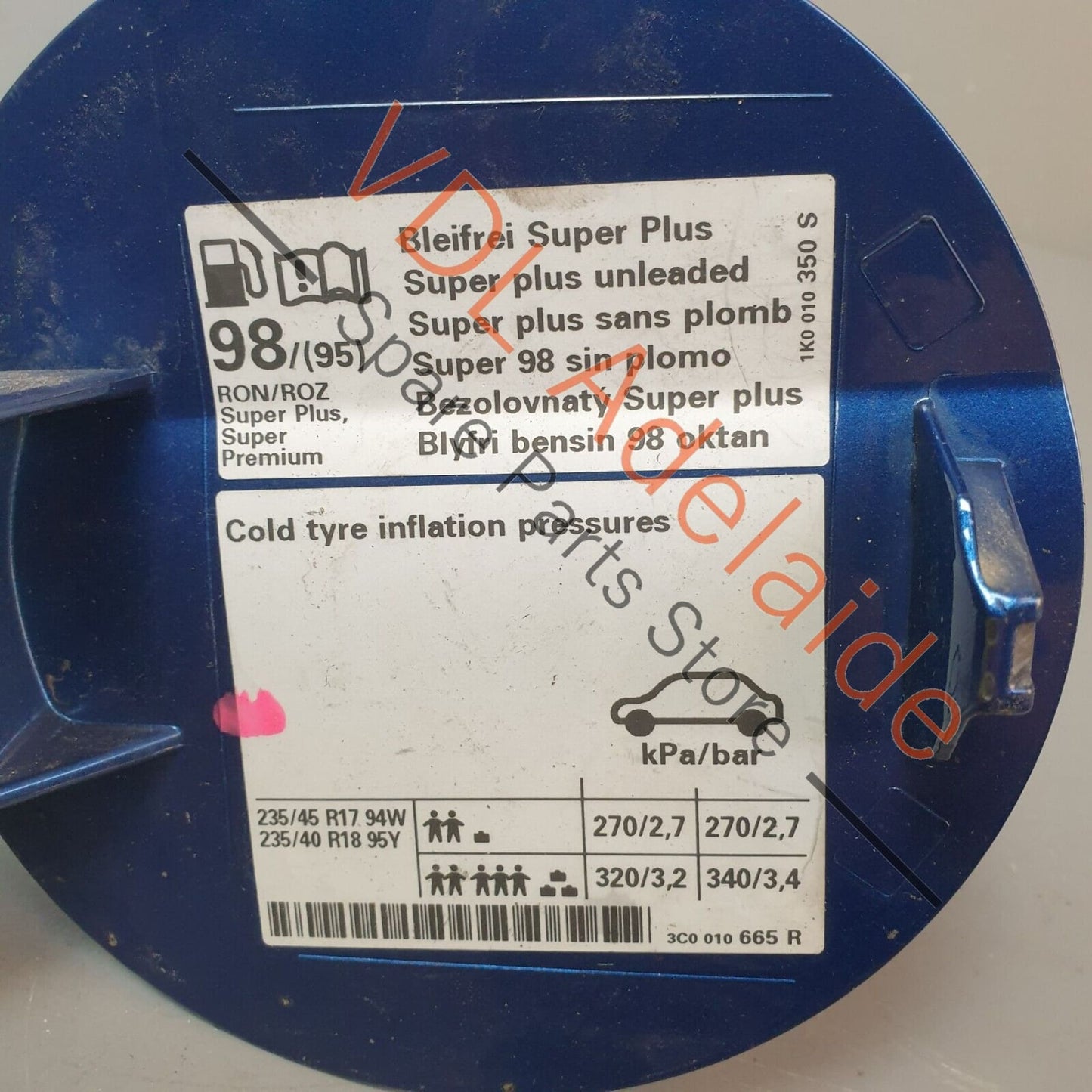 VW Passat R36 B6 3C Fuel Filler Door Flap 3C9809857A Biscay Blue 3C9809857AGRU