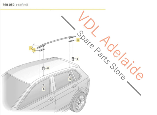 Genuine VW Tiguan MQB Mk2 Roof Rail Bars Chrome Aluminium Finish 5NA860043