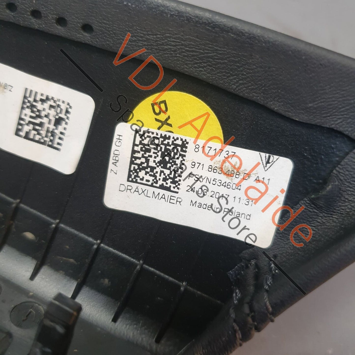 Porsche Panamera Turbo 971 Drink Holder Leather Arm Rest Cover 971863488DA11