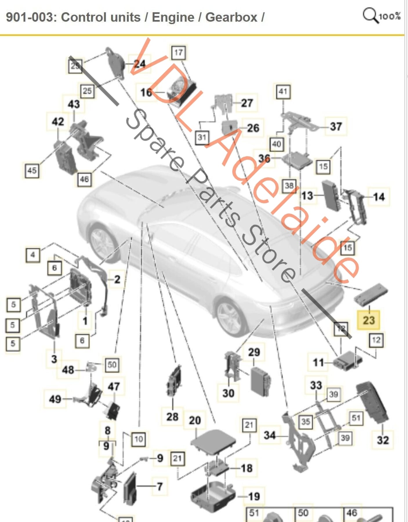 Porsche Panamera Turbo 971 Control Unit for Tailgate Boot Hatch PAB959107