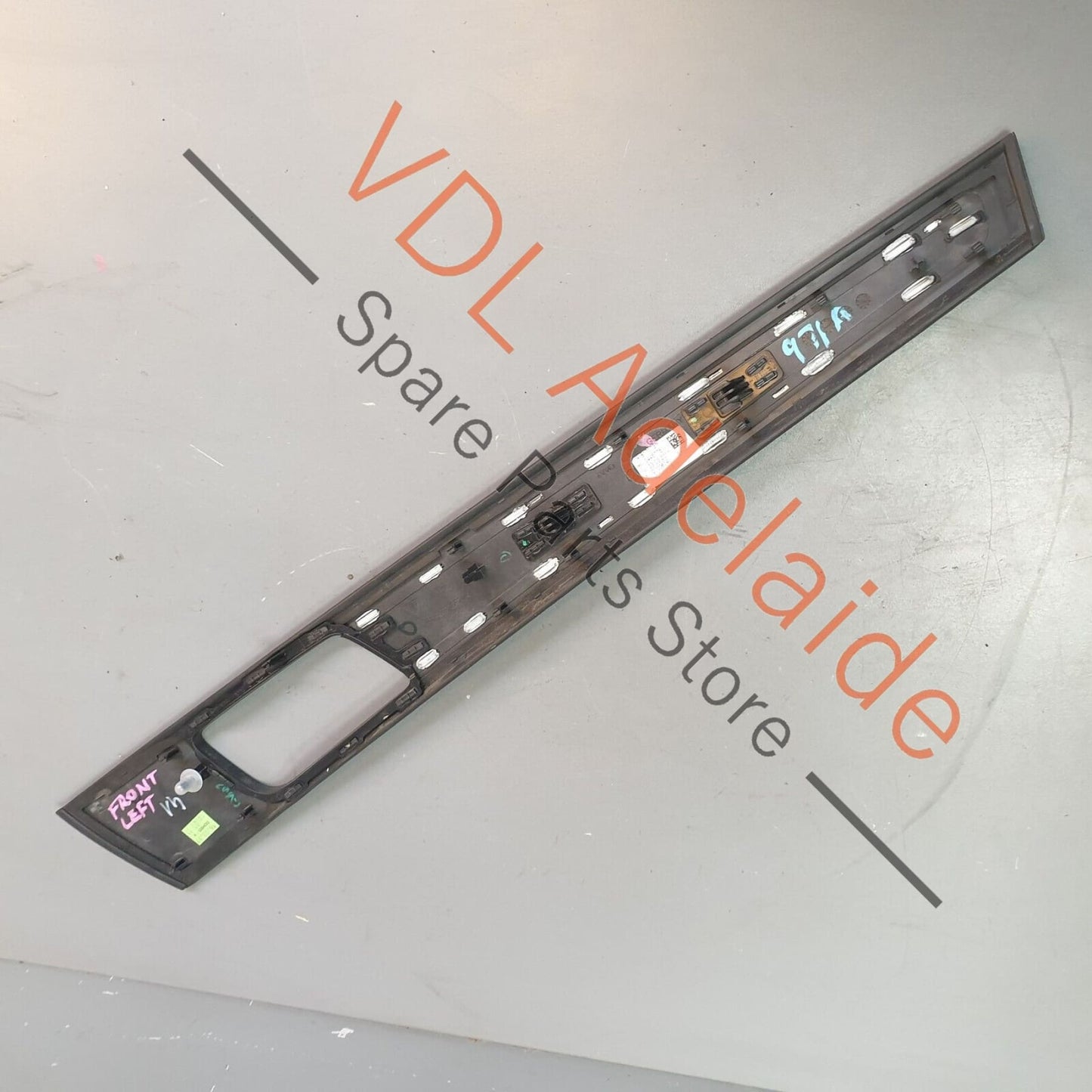 Porsche Panamera Turbo Swedish Birch Front Left Wood Grain Door Trim Insert