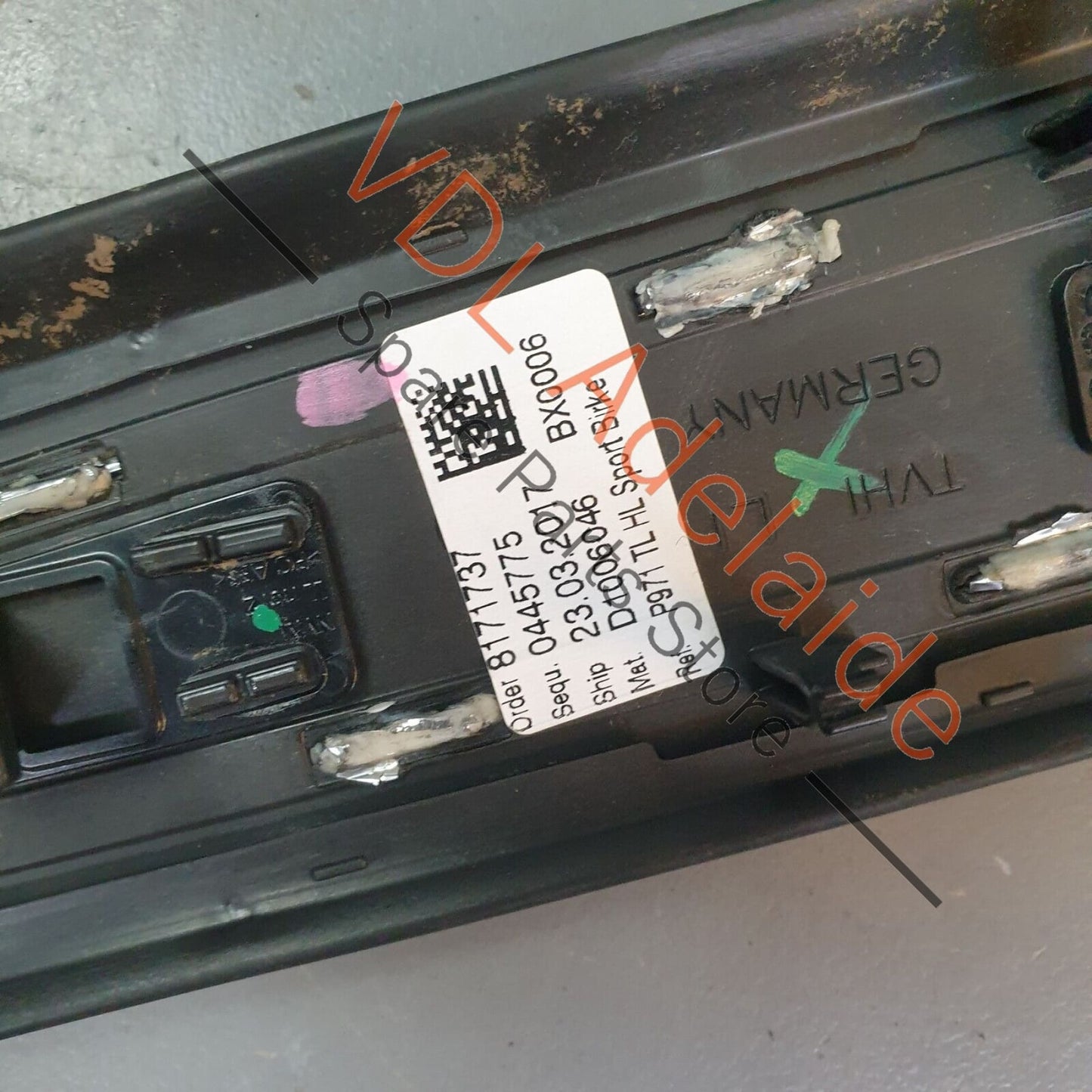 Porsche Panamera Turbo Swedish Birch Rear Left Wood Grain Door Trim Insert