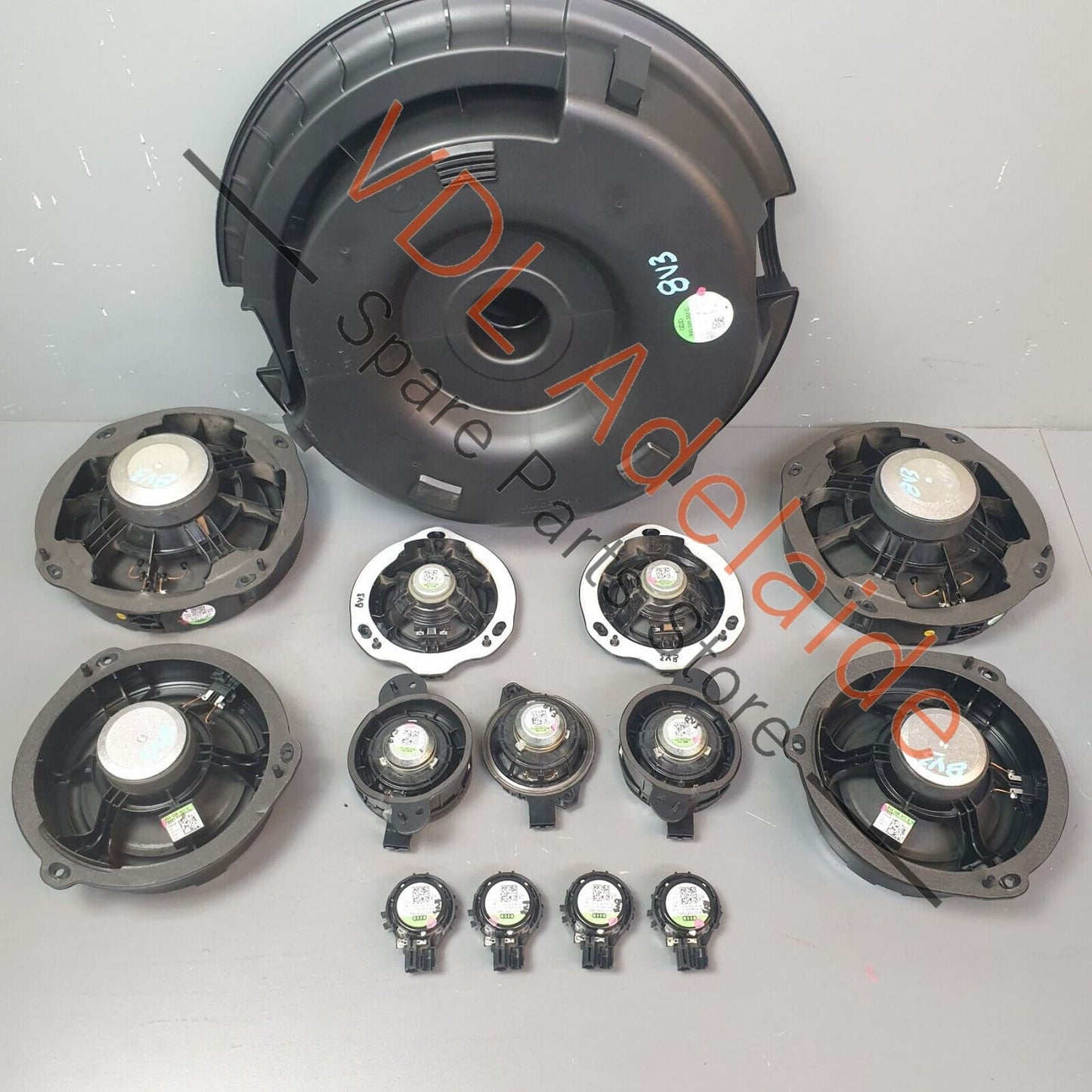 Audi RS3 8V AC Set of Bang & Olufsen Speaker Package with Woofer