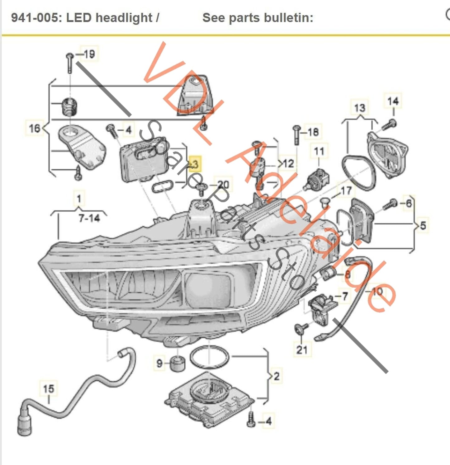 Audi S3 8V.5 Headlight Control Module 8S0907397D Left or Right
