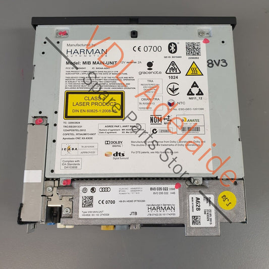 Audi RS3 8V MIB Main Unit High Dashboard Glove Box Control for Information Electronics