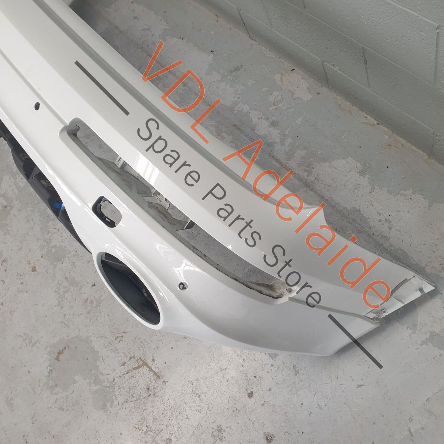 Audi Q7 6.0L V12 4L Rear Bumper Cover 4L0807303C GRU White 2Y2Y 4L0807303C