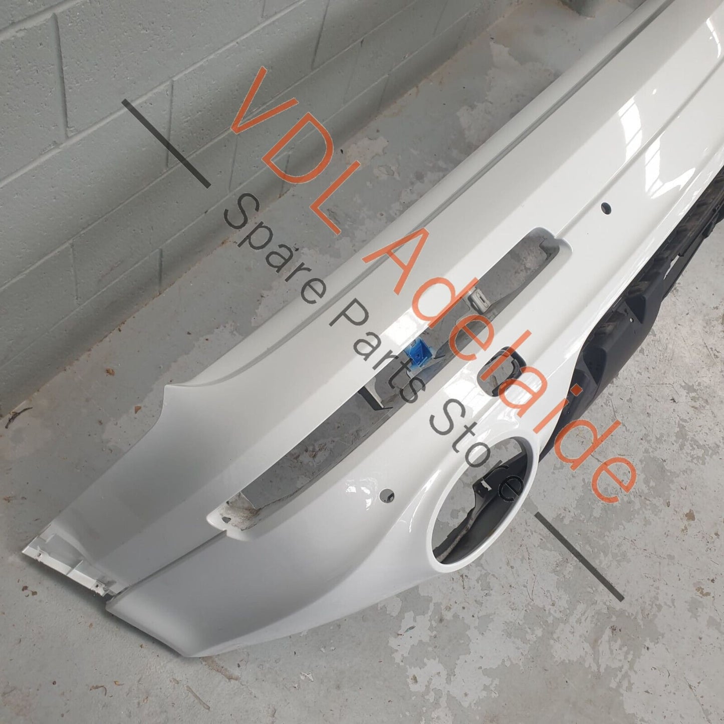 Audi Q7 6.0L V12 4L Rear Bumper Cover 4L0807303C GRU White 2Y2Y 4L0807303C