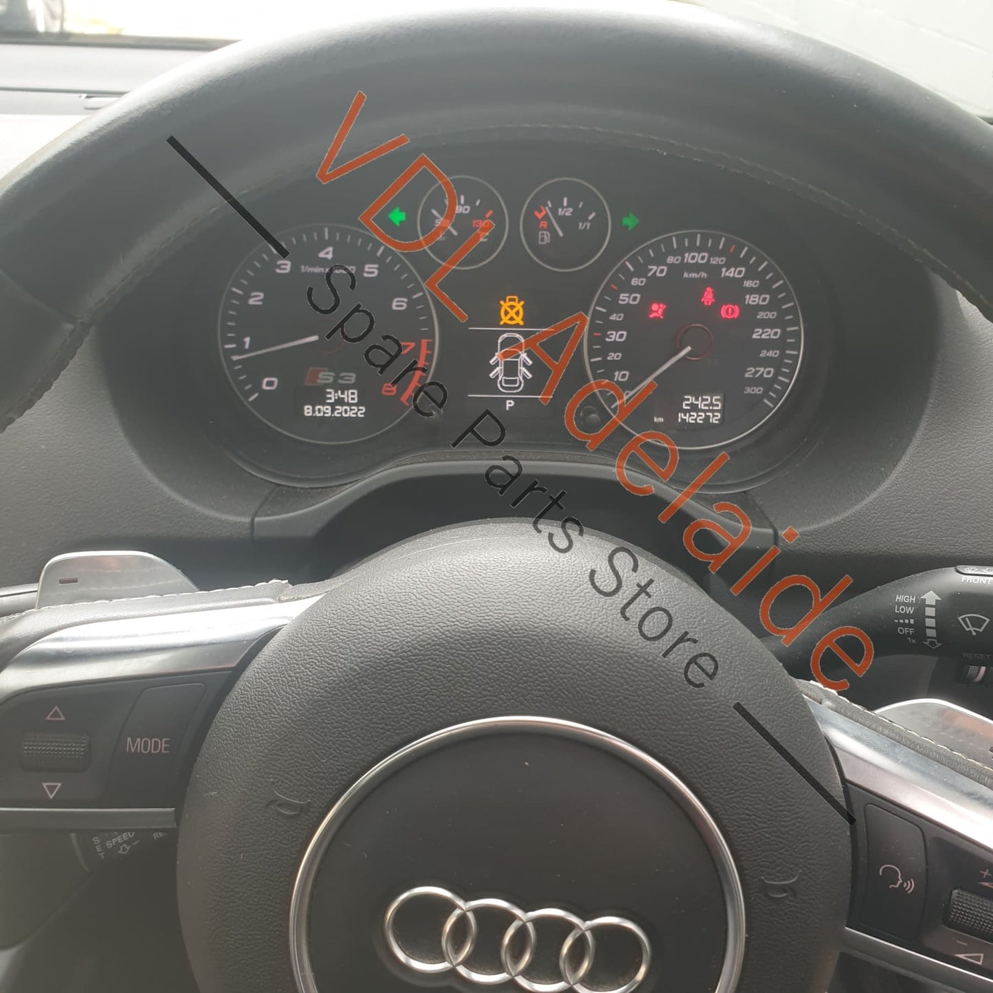 4F0959565A  Audi S3 8P Switch for Electrically Operated and Folding Rear View Mirror 4F0959565A