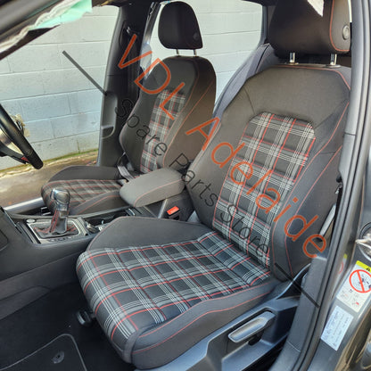    VW Golf Gti MK7.5 Set of Tartan Sport Bucket Seats Only 27xxxkm