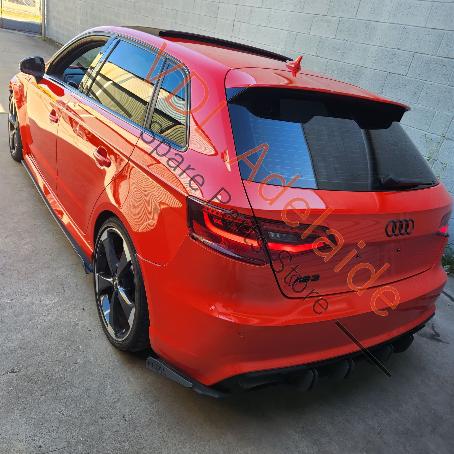 RS38VPFLHPK    Audi RS3 8V Sportback Hatch Flow Designs Full Lip Splitter Set incl Winglets RRP Nearly $1500