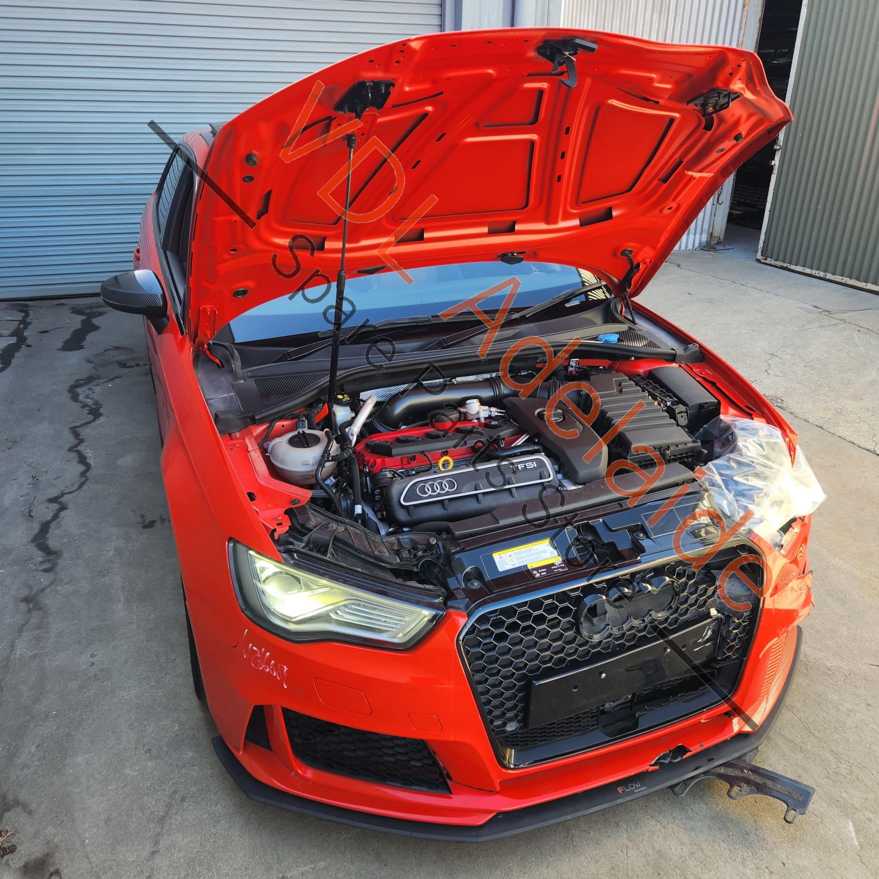 07K100032H    Audi RS3 8V Iron Block CZGB CZG 270kw 5cyl Complete Motor Engine w Turbo, Wiring & Hoses