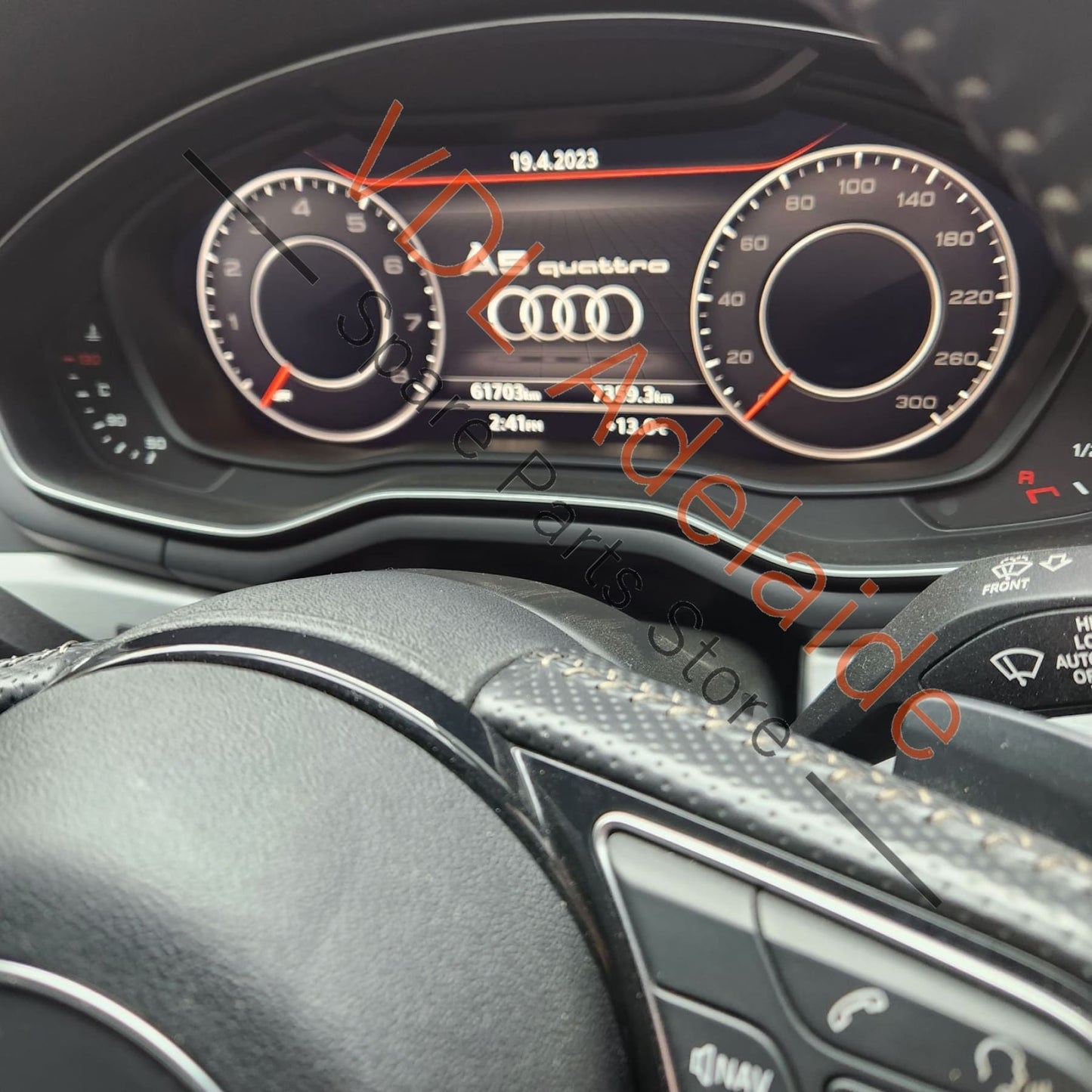 Audi A4 B9 A5 F5 Gear Shift Display Select Cover Trim Aluminium 8W2713111C  MNC 8W2713111C