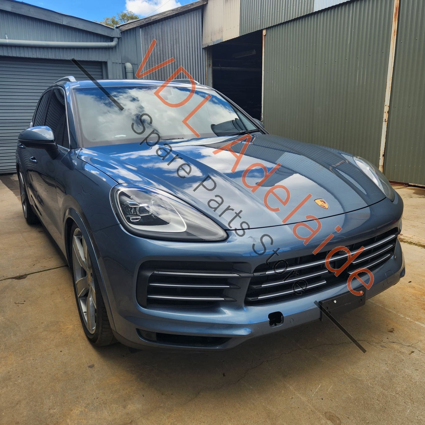 9Y0823031DYGRV 95882303100GRV  Porsche Cayenne 9Y Bonnet Hood Panel Biscay Blue 95882303100GRV 9Y0823031DYGRV