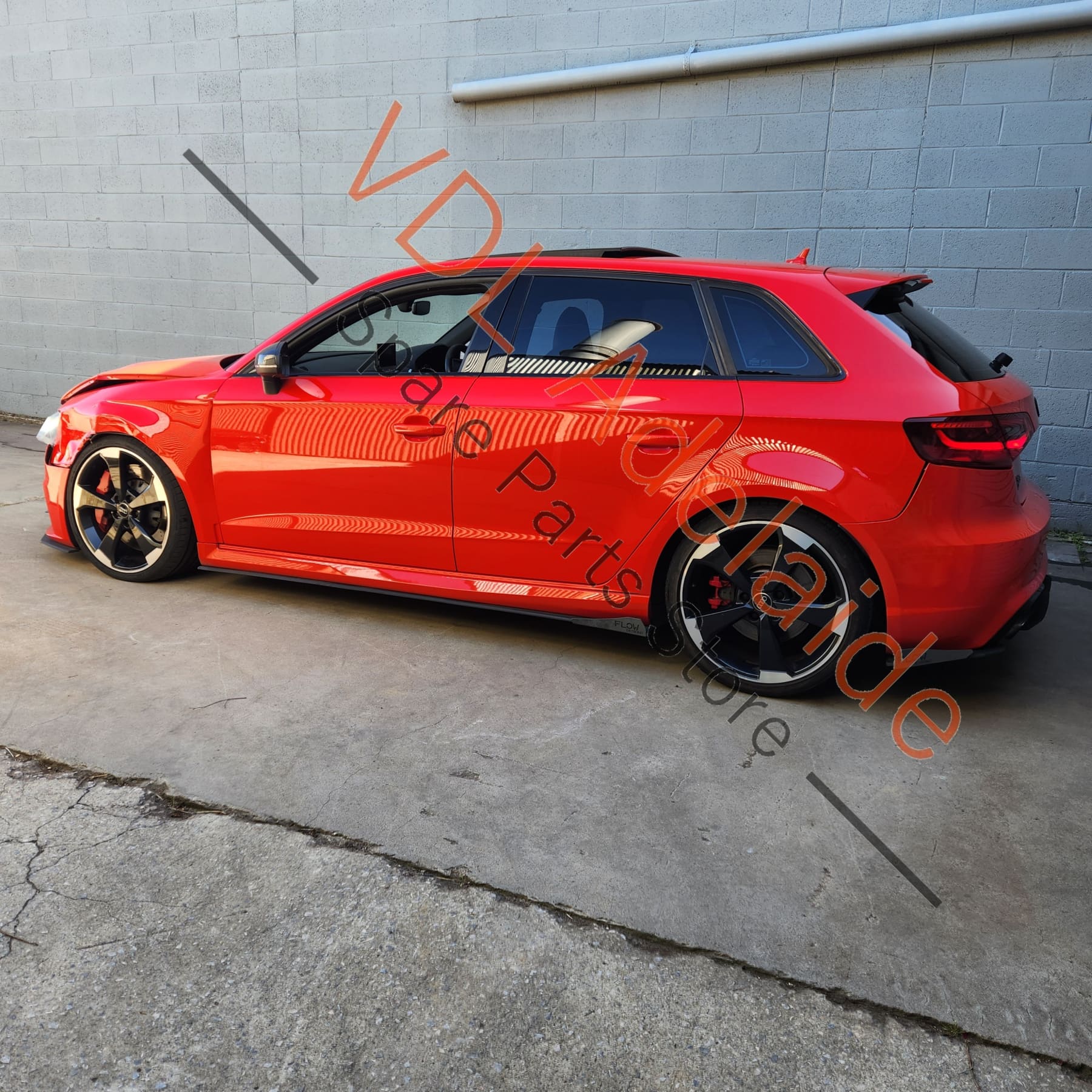 RS38VPFLHPK    Audi RS3 8V Sportback Hatch Flow Designs Full Lip Splitter Set incl Winglets RRP Nearly $1500