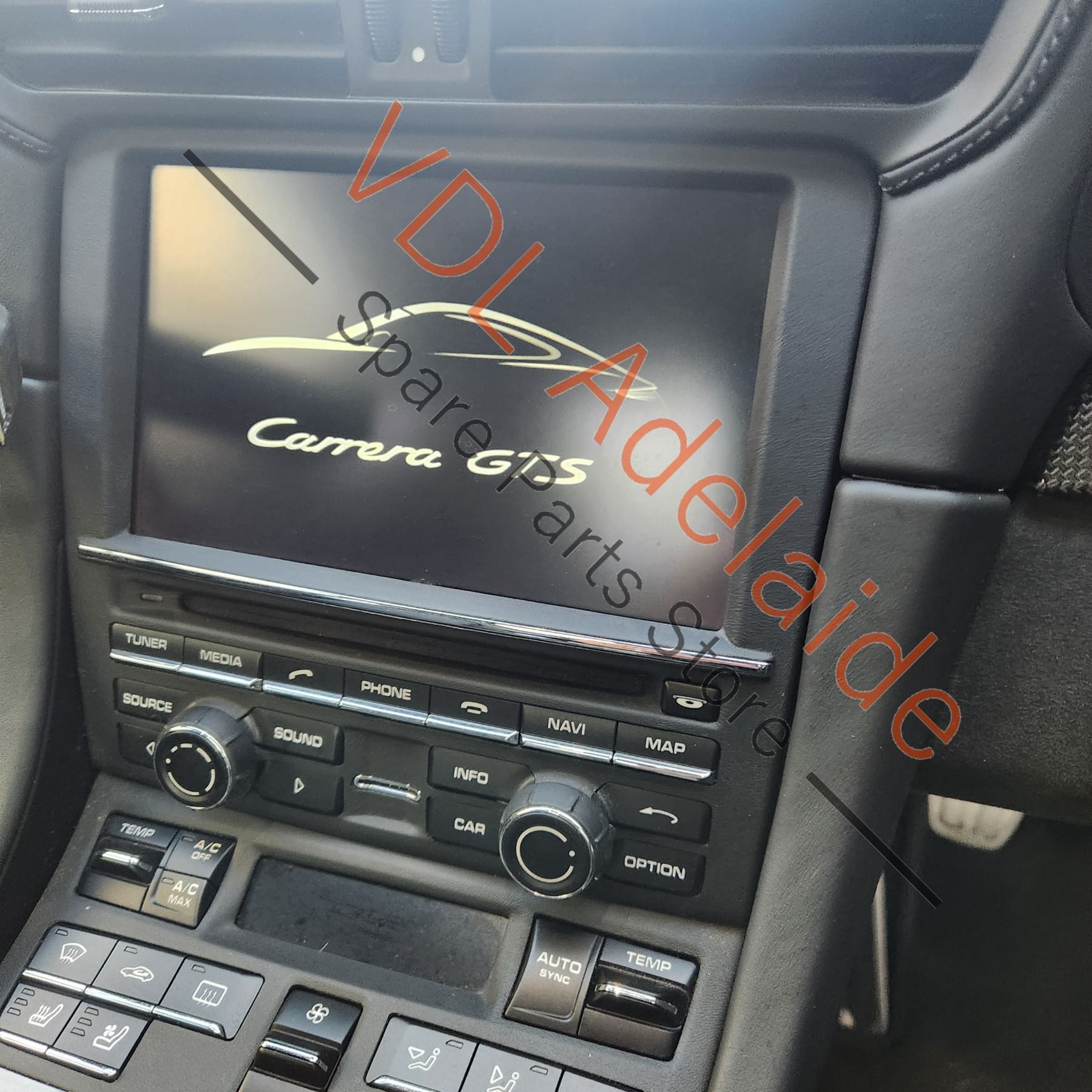 991642950DXDML    Porsche 911 991 PCM Central Screen Radio Nav 991642950DX DML Rare Leather Wrapped Face