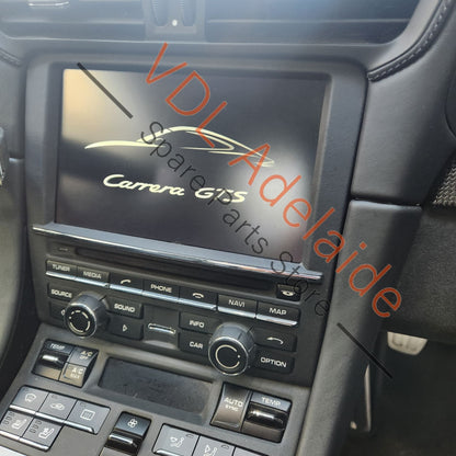991642950DXDML    Porsche 911 991 PCM Central Screen Radio Nav 991642950DX DML Rare Leather Wrapped Face