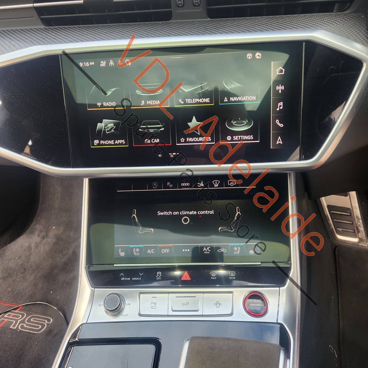 4K2919603M    Audi 4K C8 RS7 A7 RS6 S6 8.6in Lower Centre Display Screen with soft touch 4K2919603M