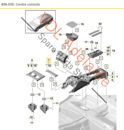 Porsche Panamera 971 Centre Console Trim 971863289F 971863289F 971863289F7P8     