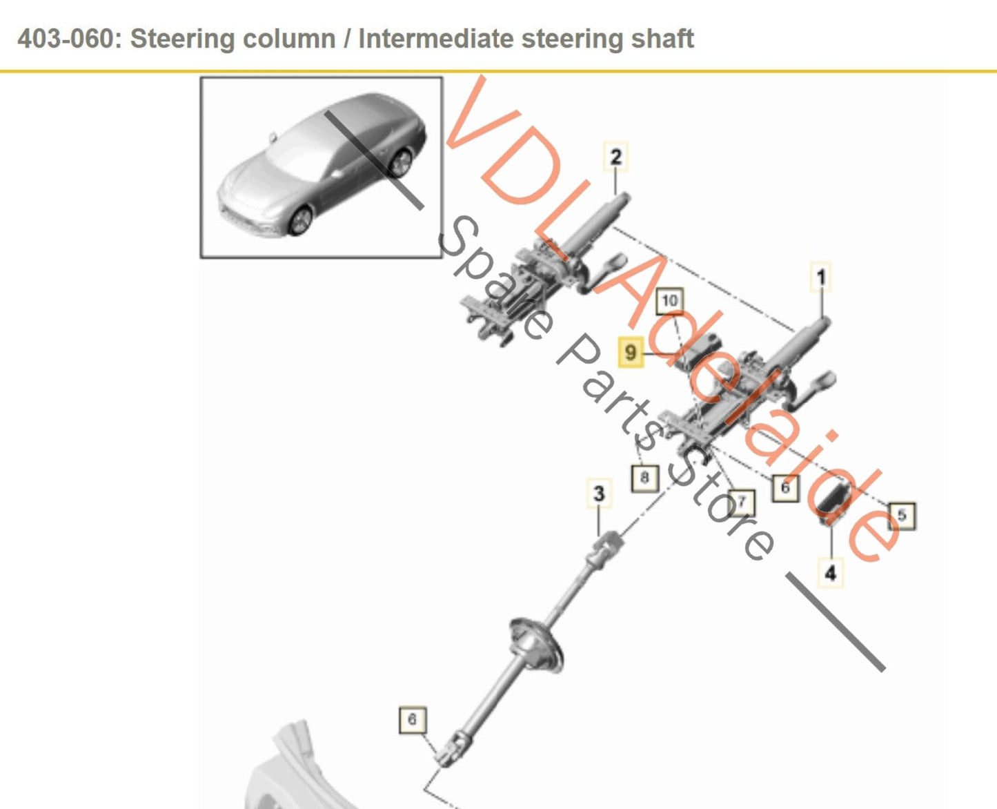 Porsche Panamera 971 Steering Column Lock Module PAA905861