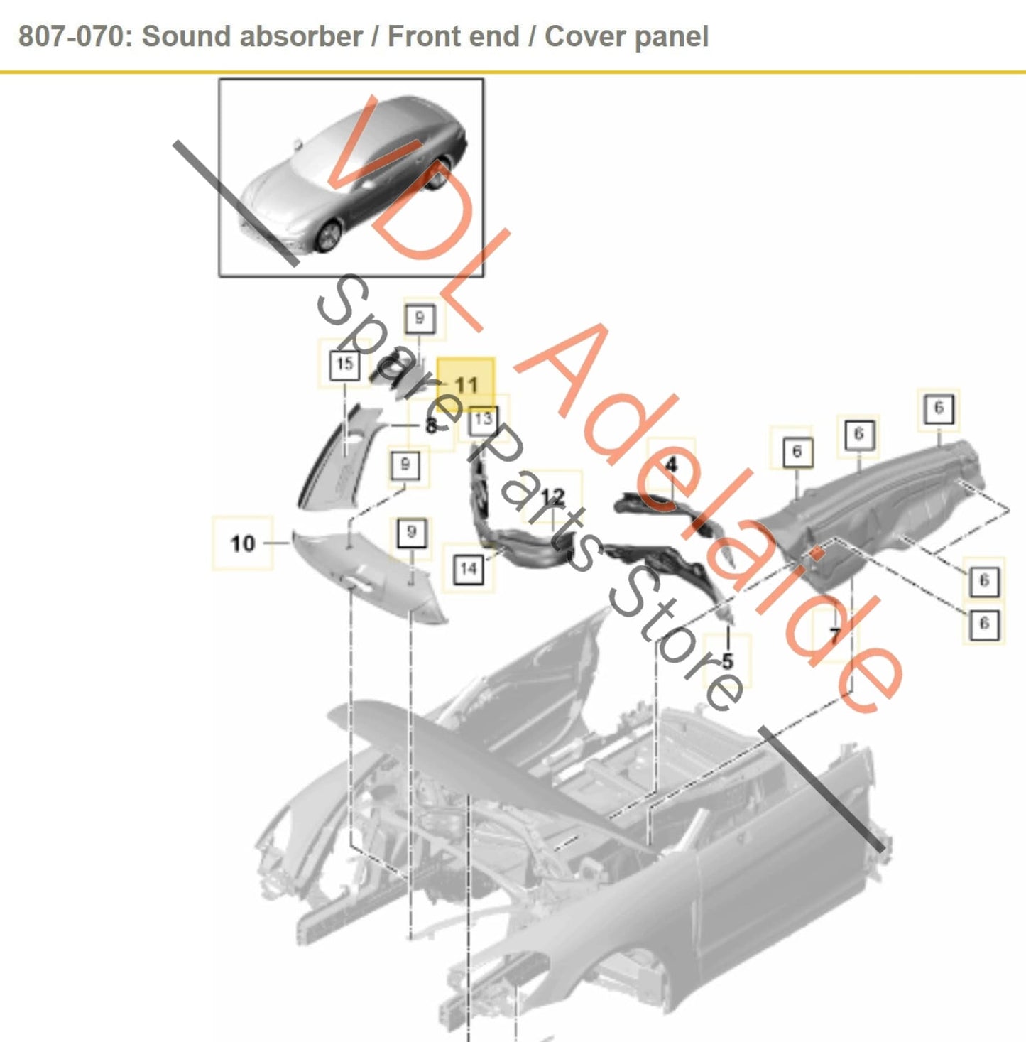 Porsche Panamera 971 Engine Compartment Cover Trim 971805284