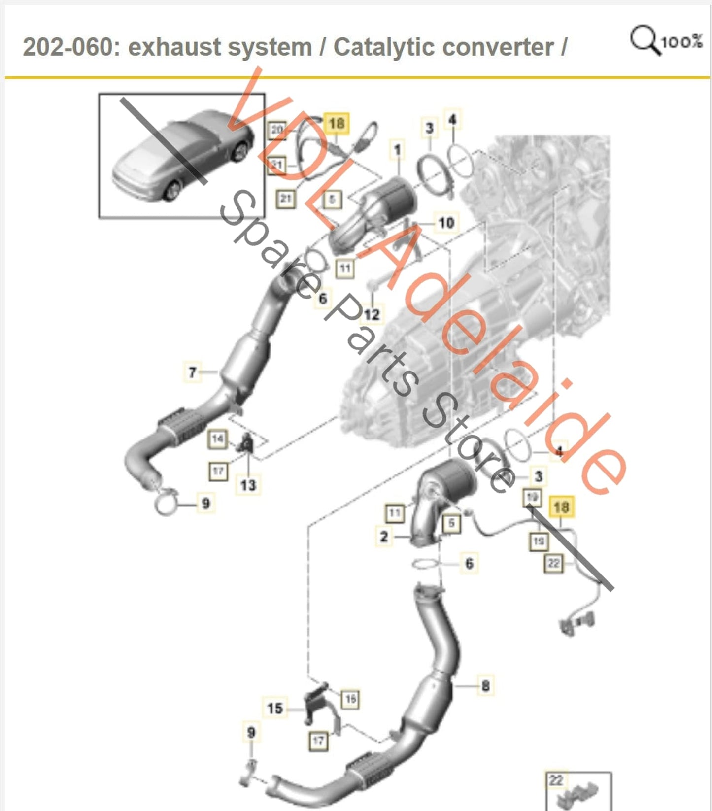 Porsche Panamera 971 Lambda Probe Sensor Pre-Cat