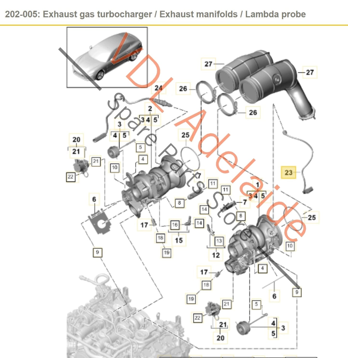 Audi Porsche Left Lambda Probe Sensor After-Cat 06M906265 8W0906265K PAC906265A PAC906265B