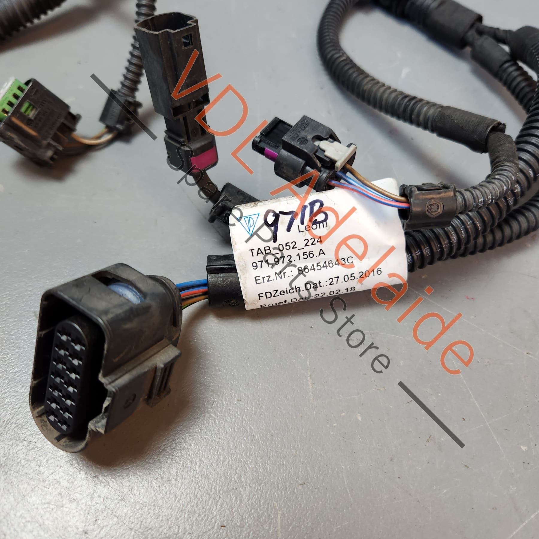 Porsche Panamera 971 Right Front Bumper Wiring Loom Harness Cable 971972156A 971972156A      