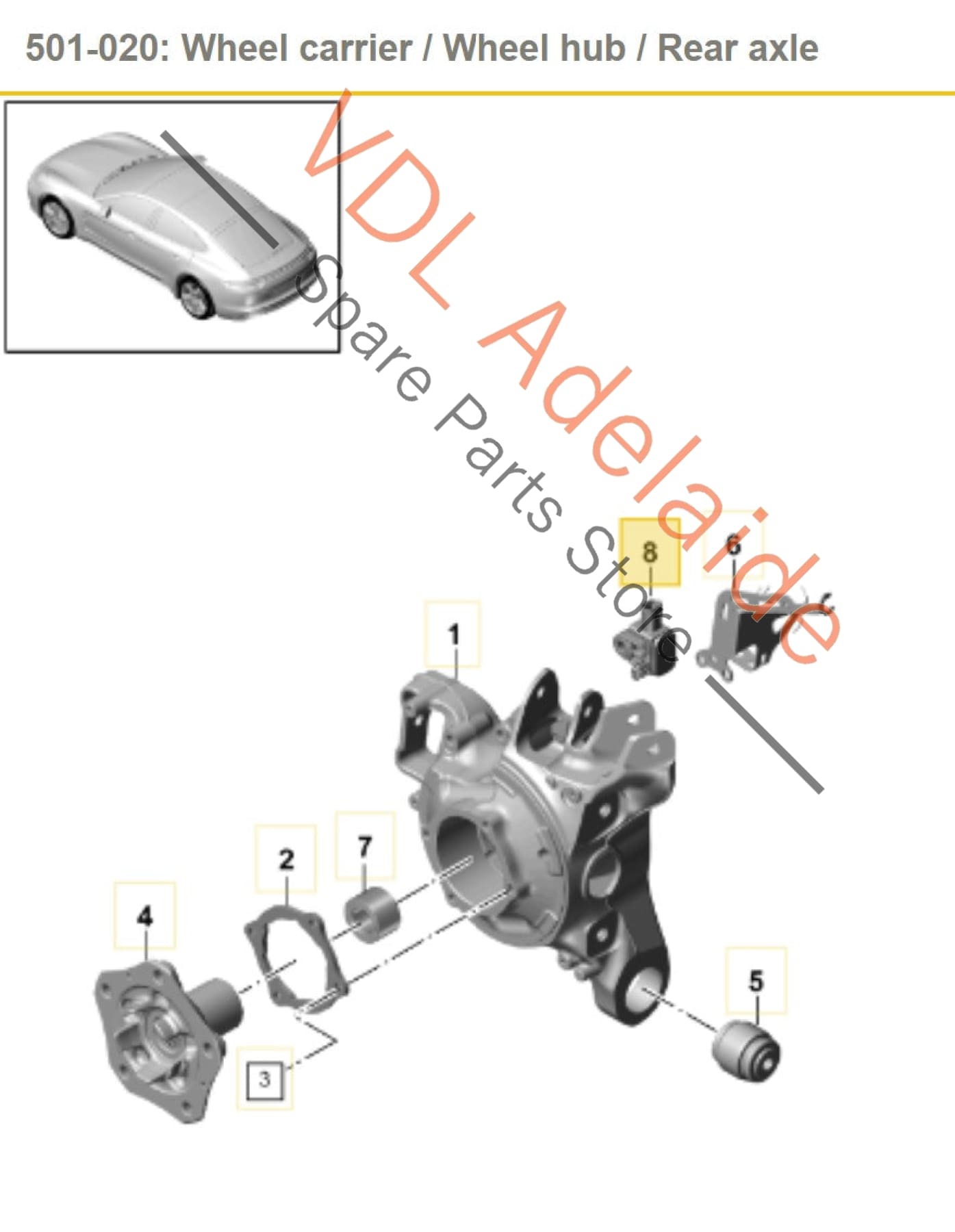 Porsche Panamera 971 Front or Rear Suspension Acceleration Sensor 971907656 971907656      