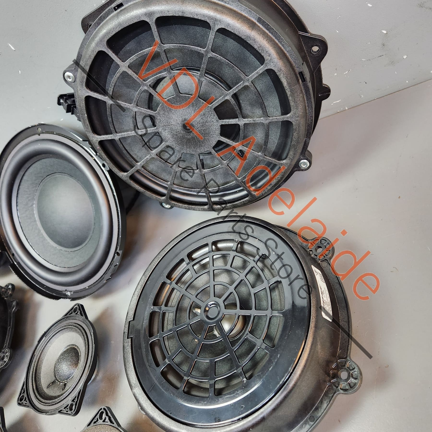 Porsche Panamera Complete Set of Bose Sound System Speakers Woofer Tweeter Mid Range 971035481D 971035453D 971035411A 971035411A 971035454E 971035415F 