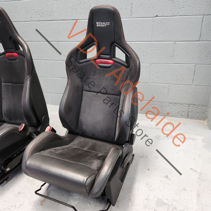 Pair of Recaro Sportster CS Alcantera Leather Black Front Seats Seat for 2dr Models w Airbag