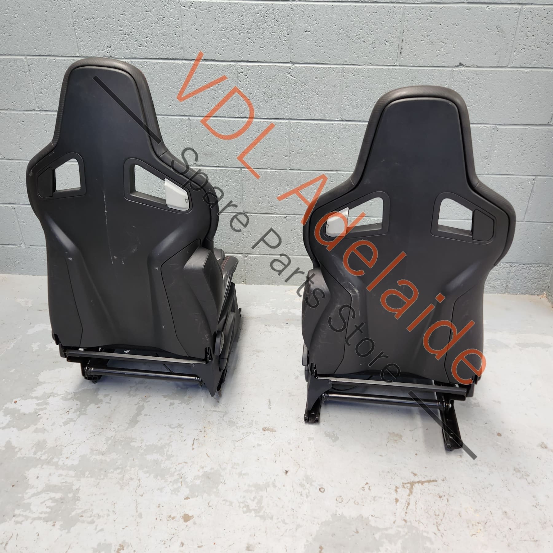 Pair of Recaro Sportster CS Alcantera Leather Black Front Seats Seat for 2dr Models w Airbag