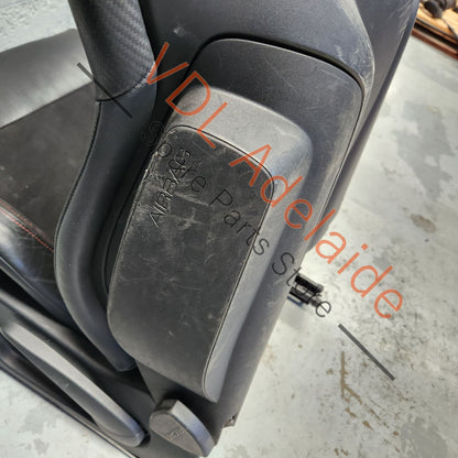 Pair of Recaro Sportster CS Alcantera Leather Black Front Seats Seat for 2dr Models w Airbag