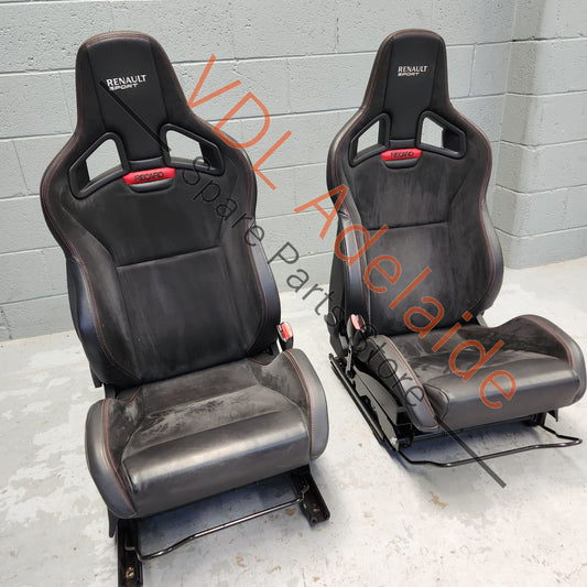 Pair of Recaro Sportster CS Alcantera Leather Black Front Seats Seat for 2dr Models w Airbag